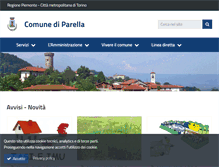 Tablet Screenshot of comune.parella.to.it